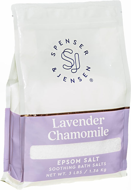 Spenser & Jensen Calming Lavender & Chamomile Epsom Bath Salts 3 LB - Case of 6