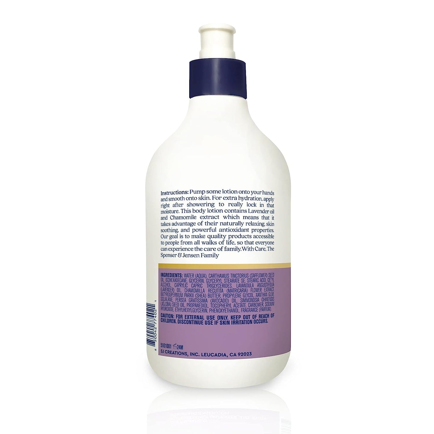 Spenser & Jensen Daily Moisturizing Body Lotion Lavender & Chamomile 18 OZ