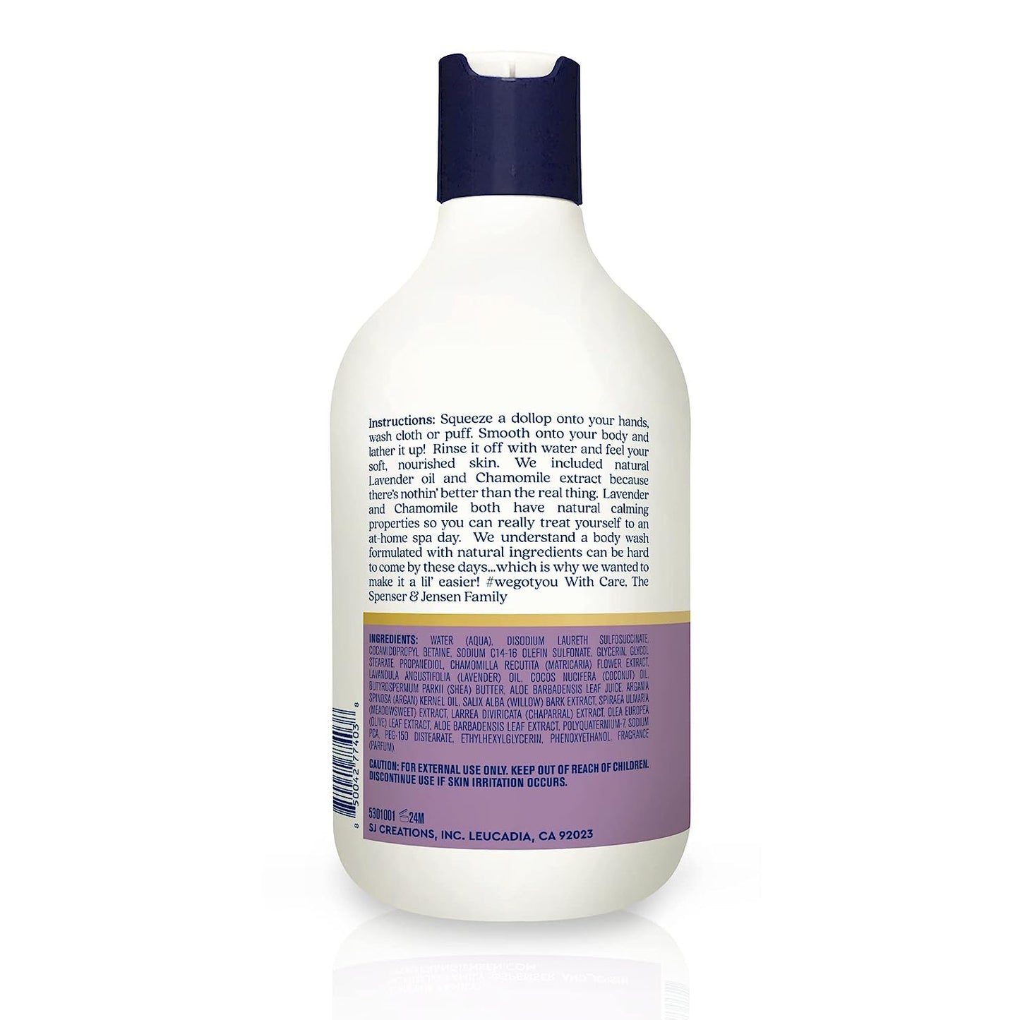 Spenser & Jensen Daily Moisturizing Body Wash with Lavender & Chamomile 18 Oz