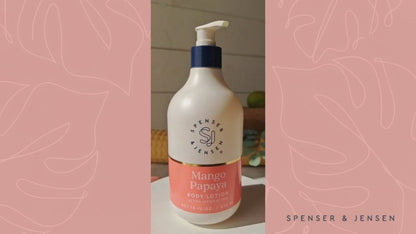 Spenser & Jensen Daily Moisturizing Body Lotion Mango & Papaya 18 OZ