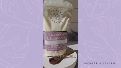 Spenser & Jensen Calming Lavender & Chamomile Epsom Bath Salts 3 LB - Case of 6