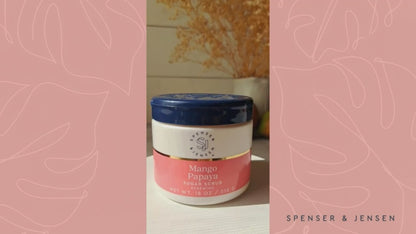 Spenser & Jensen Mango Papaya Exfoliating Sugar Scrub 18 Oz